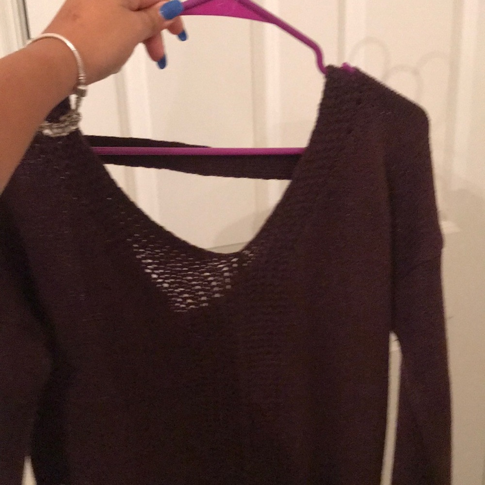burgundy sweater